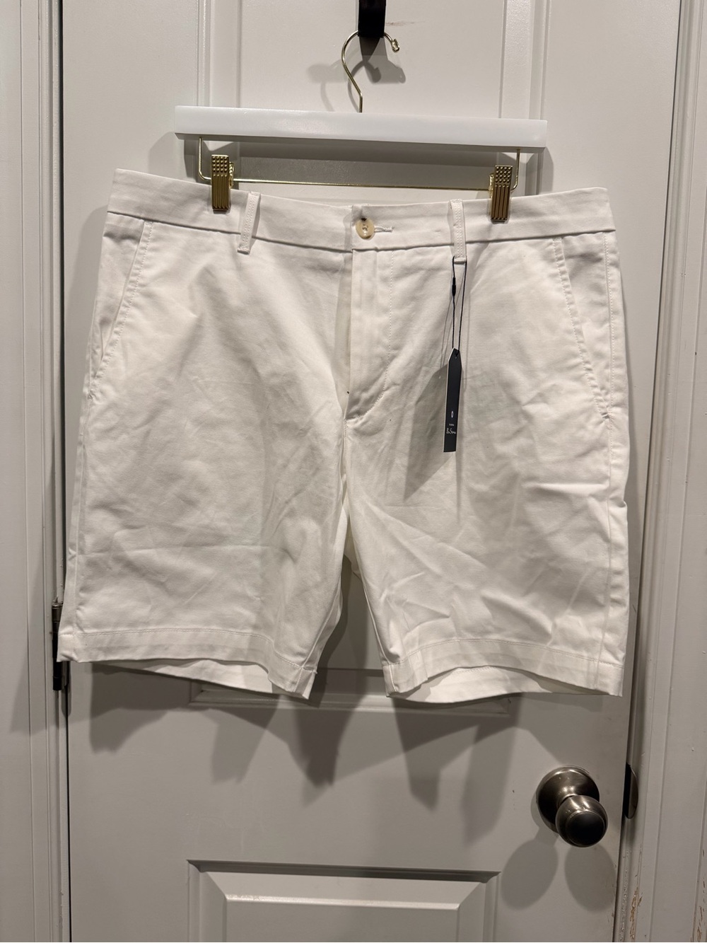 NWT Ben Sherman White Regular Fit Chino Shorts Men’s 36